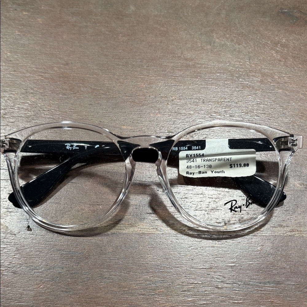 Ray-Ban Clear Frame Glasses with Black Temples